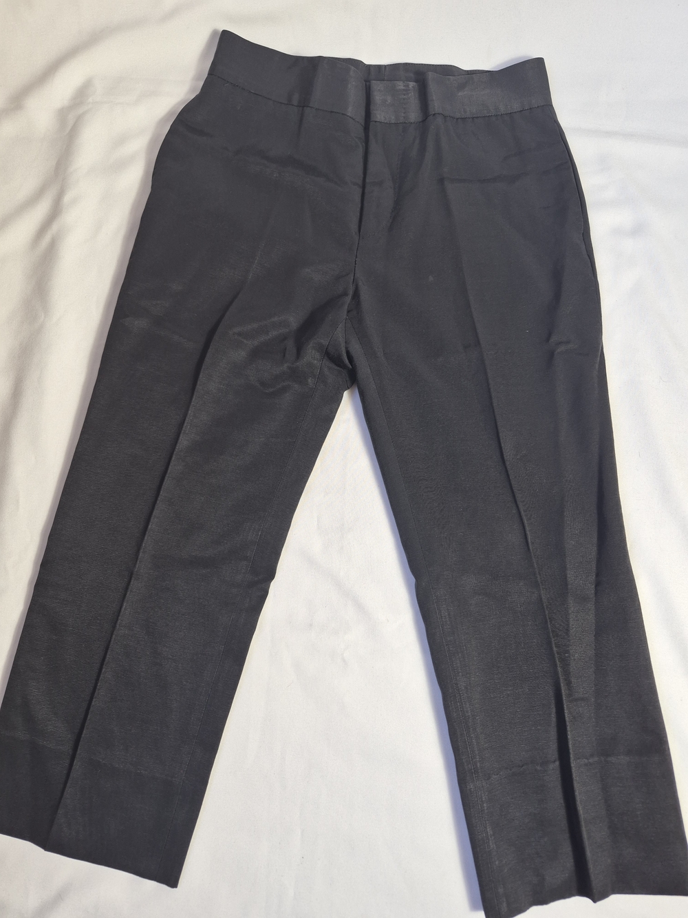 Gucci Women Casual Straight Cropped Ankle Oants Trousers Sz 42 Black